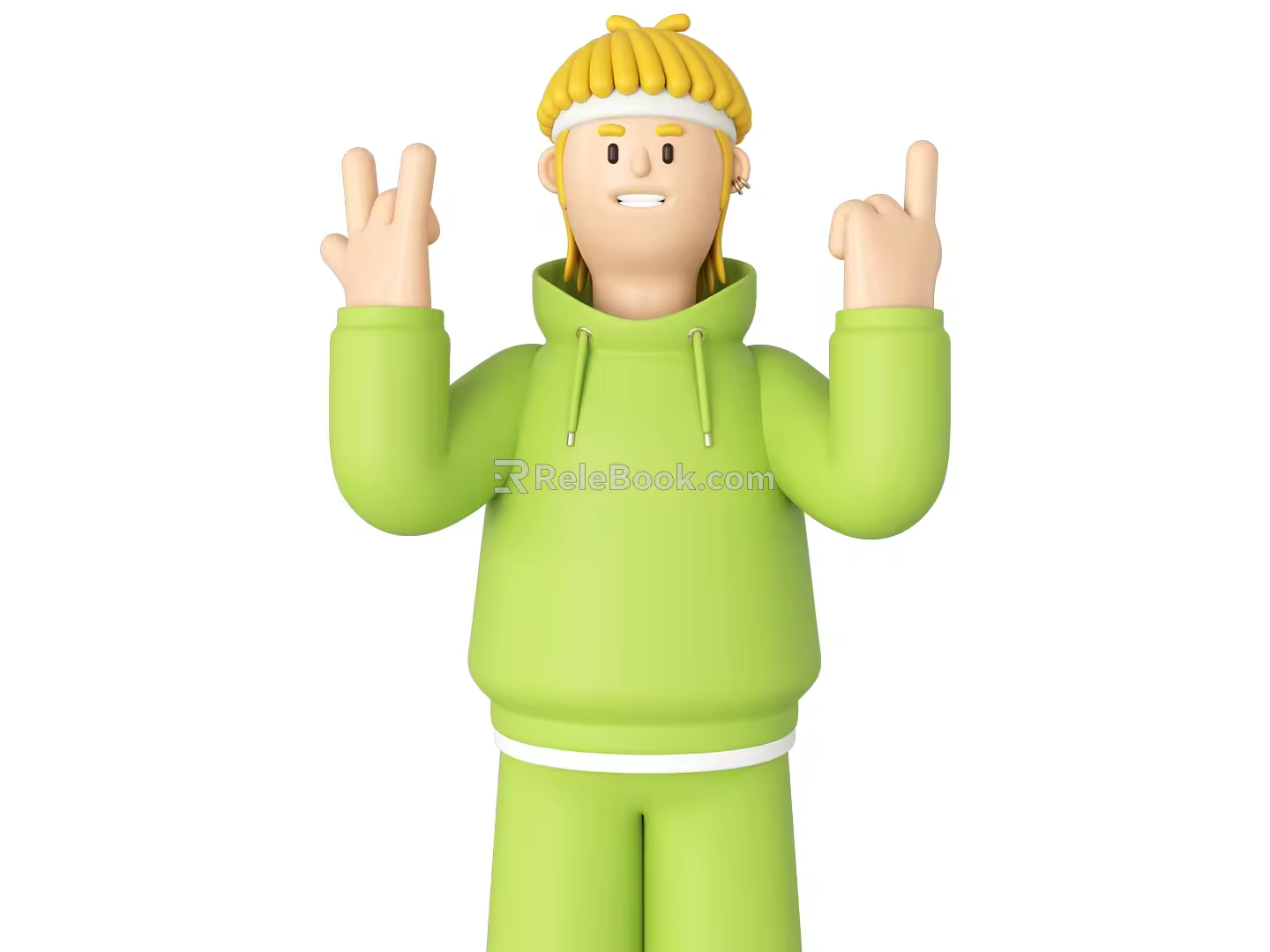 Cartoon character game 3d model