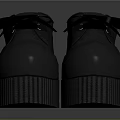 Black Platform Shoes With Bow Detail And Woven Textured Thick Soles