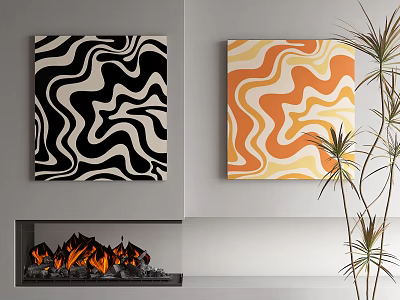 modern decorative painting 3d model