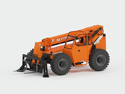 Orange SKYTRAK Telescopic Boom Telehandler For Heavy Duty Construction Material Handling 3d model