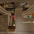Modern Restaurant Interior With Comfortable Booth Seating Green Plants And Stylish Lighting