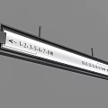 Illuminated Hanging Directional Sign With Numbers Arrows For Public Space Navigation