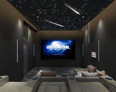 Modern AV Room Star Top AV Room Home AV Room Basement Movie Room AV Room Single Person Sofa Equipment 3d model