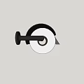 Modern Bathroom Toilet Paper Holder With Black Design And Rolled Paper
