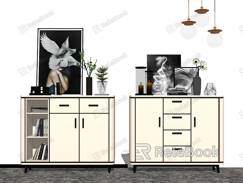 Modern Entrance Cabinet Entrance Cabinet Decoration Combination model