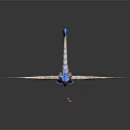 Anthropomorphic Animal With Blue And White Wings Brown Vest Khaki Pants Standing Pose 3D Render