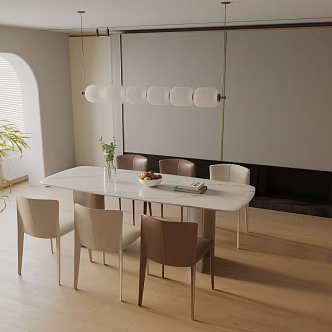 Modern dining table 3d model