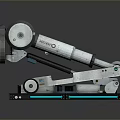 Mechanical Device With Metal Components Circular Disc And Cable On Base Structure