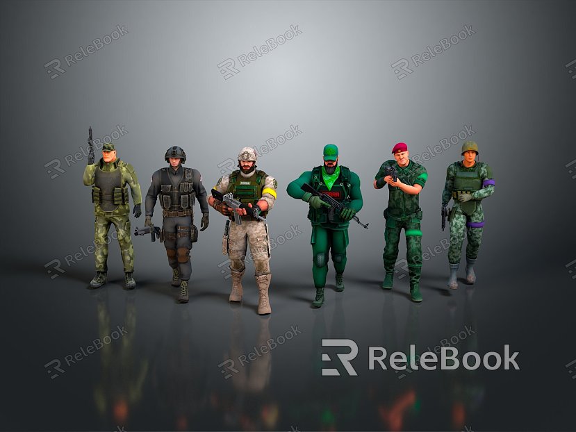 Soldier Warrior Soldier Character Game Character Realistic Character Cartoon Character model