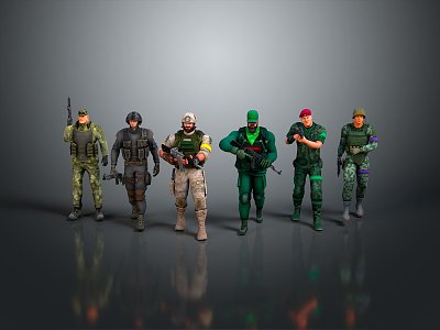 Soldier Warrior Soldier Character Game Character Realistic Character Cartoon Character model