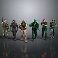 Soldier Warrior Soldier Character Game Character Realistic Character Cartoon Character 3d model