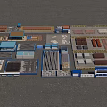 Assorted Building Components With Diverse Materials In Organized Warehouse 3d model