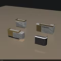 Modern Exhibition Reception Desk In Various Styles With Marble Tops And Metal Frames