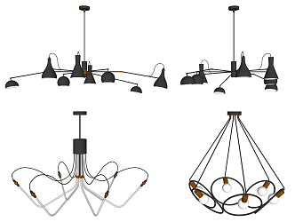 Modern Chandelier Iron Chandelier 3d model