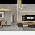 Modern Minimalist Living And Dining Room With Warm Recessed Linear Lighting Home Interior Design