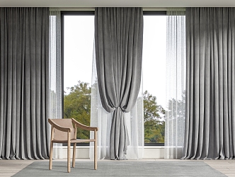 Modern Curtains 3d model