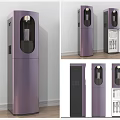 Modern Purple Tall Kitchen Appliance with Open Door and Sleek Design