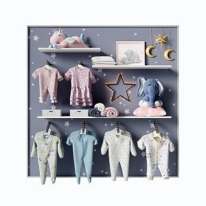 Modern Hanger Kids Shop Hanger Combo 3d model