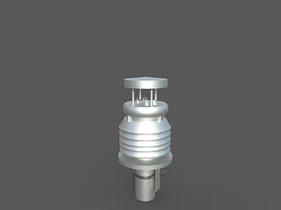 Silver Industrial Equipment Featuring Cylindrical Design Annular Structure And Top Ventilation Port 3d model