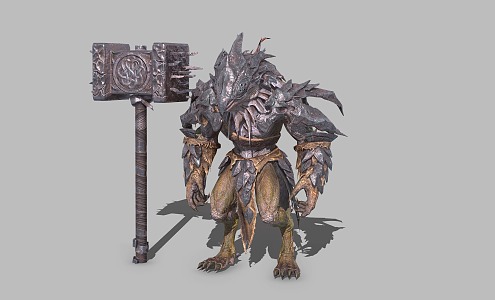 Lizard Man Tomahawk Soldier Warrior 3d model