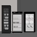 Modern Haier Kitchen Appliances with Transparent Doors Storing Dishes Inside