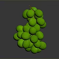 Plump Fresh Green Grapes with Vibrant Color and Juicy Look on Dark Background