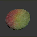 Fresh Ripe Mango With Vibrant Red Yellow Green Colors On Dark Background