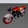 Classic Red And White Motorcycle With Yellow Seat Sporty Wheels And Sleek Bodywork