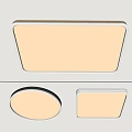 Ceiling light led ceiling light cream wind ceiling light round ceiling light square bedroom ceiling light 3d model