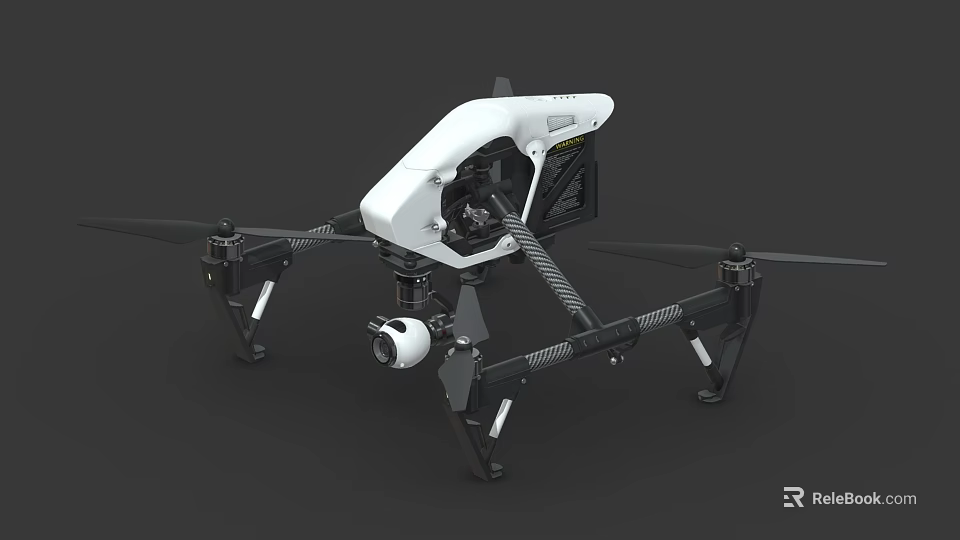 Intelligent Machine Drone Featuring Camera Multirotor Design And Landing Gear 3d model 