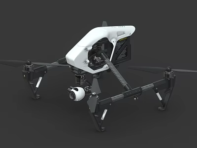 Intelligent Machine Drone Featuring Camera Multirotor Design And Landing Gear 3d model