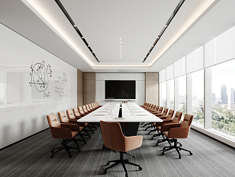 Modern Conference Room 3d model