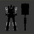 Modern Robot Transformers Gundam Warrior Gundam Mecha Warrior 3d model