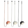Modern Stylish Pendant Lights With Dome Shape Pink And Gray Hanging Design Fixtures