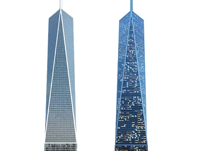 Contemporary High Rise Office Buildings With Glass Facades And Modern Architecture 3d model