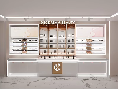 Counter Back Cabinet Skincare Cabinet Cosmetic Cabinet Tool Cabinet Shelf 3d model