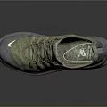 Nike Green And Gray Sports Shoes With Mesh Upper And Lace Up Design