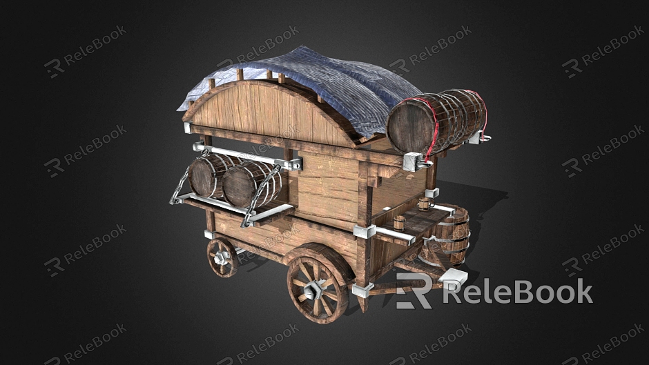 Beer Truck Transporter Wine Tank Wine Barrel model