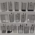 Modern shower 3d model