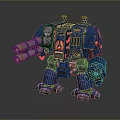 Mech Warrior Mech Soldier Machine Battlearm Mechanical Battlearm Machine Fighter Robot 3d model