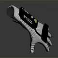 White Glove With Black Tech Attachment And Functional Sensor Design Features