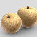 Two Juicy Fresh Ripe Guavas With Rough Yellow Skin On White Background