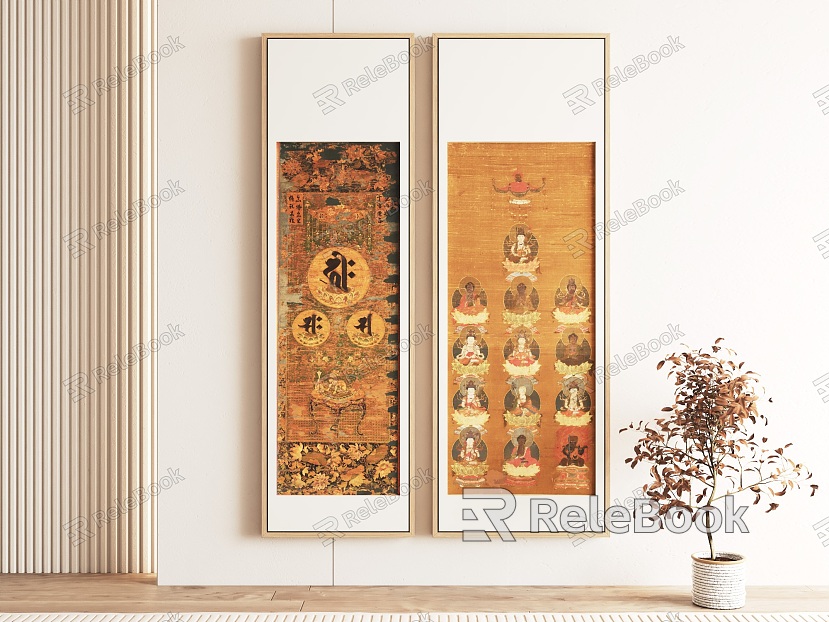 New Chinese Decorative Painting Buddha Statues Hanging Painting model