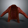 Red Casual Coat For Daily Use With Open Front And Soft Material Design