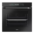 Black Built In Oven Kitchen Appliance With Interior Racks And Control Panel 3d model