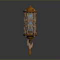 Vintage Light Fixture with Intricate Metal Carvings Ornate Dome Top and Decorative Base Stand