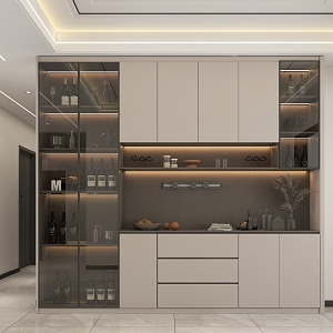 Light Luxury Wine Cabinet 3d model