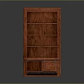 Wooden Bookcase Furniture With Multiple Shelves And Bottom Cabinet Door