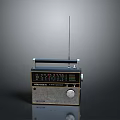 Vintage Classic Radio Receiver With Telescopic Antenna And Retro Design Features