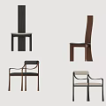 Modern Dining Chairs With Various Designs Wooden Frames And Different Color Seats For Dining Room